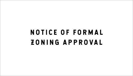 Notice of Formal Zoning Approval